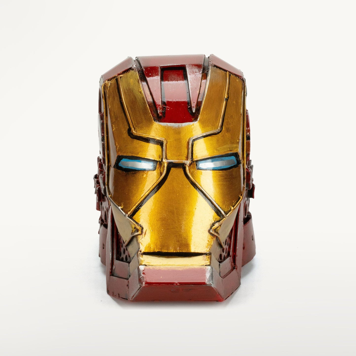 Iron Man head sculpture detail