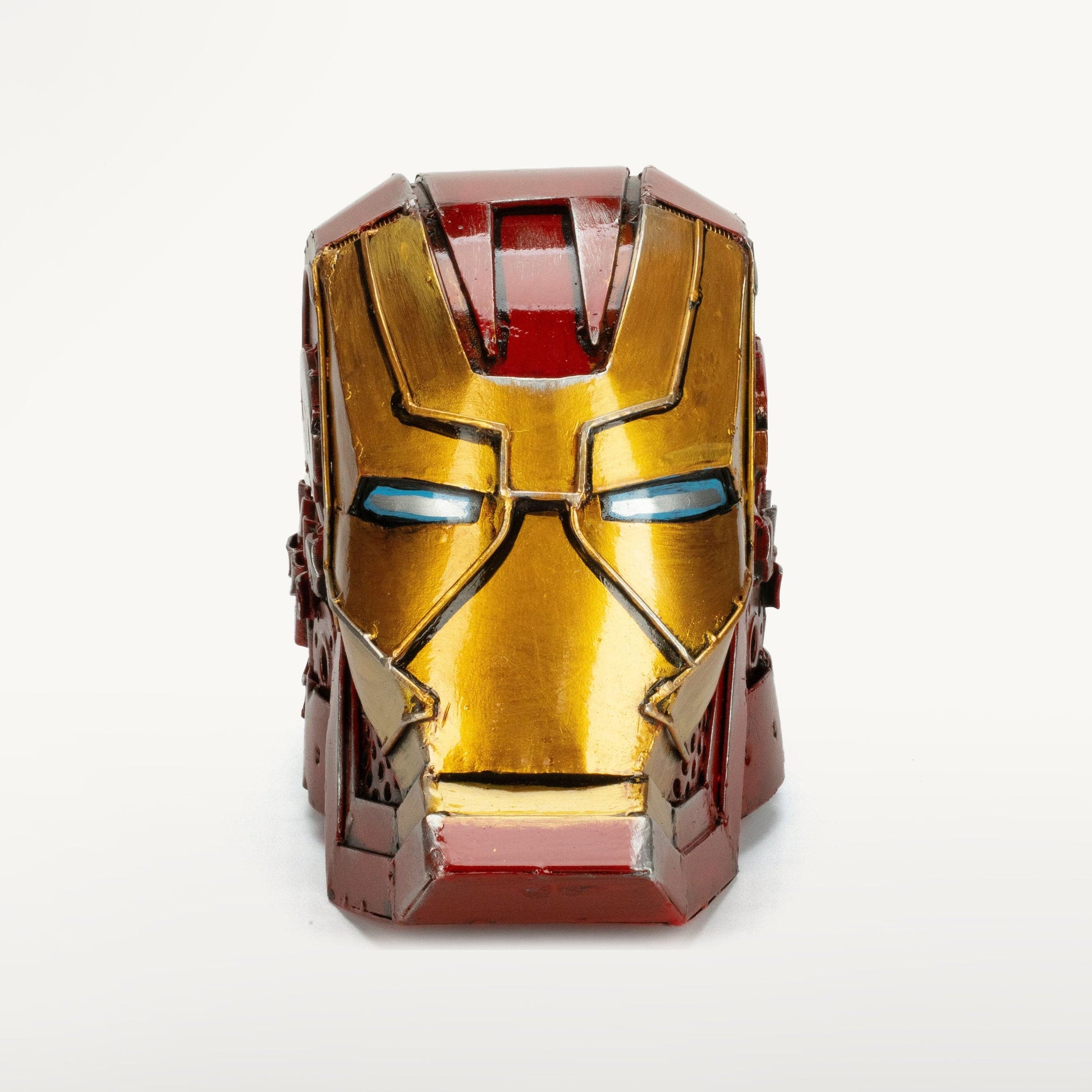 Iron Man head sculpture detail