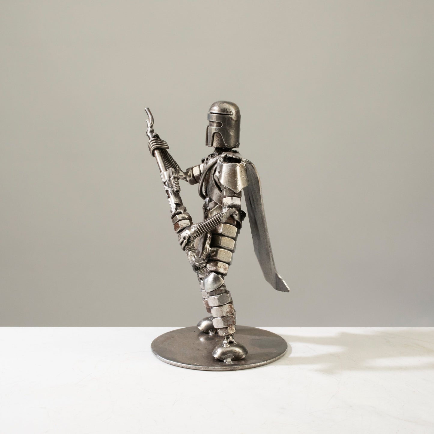 Mandalorian metal sculpture detail