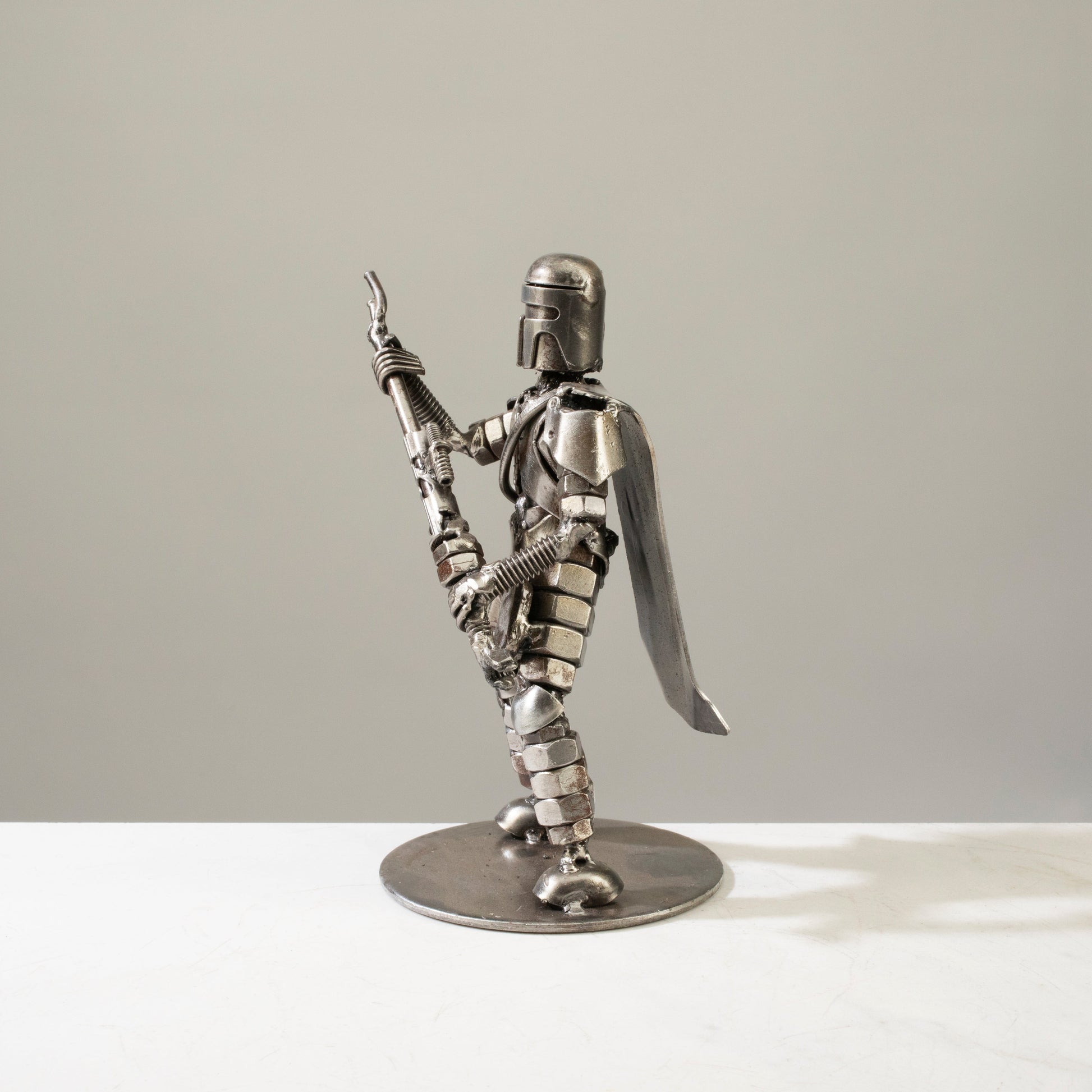 Mandalorian metal sculpture detail
