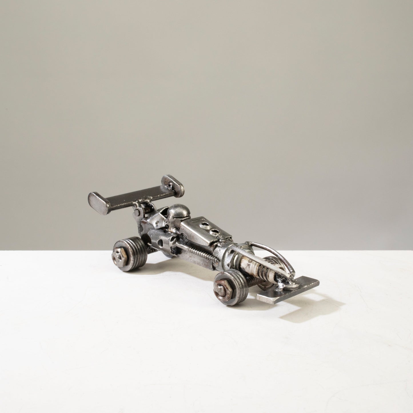 Mini F1 metal car rear view