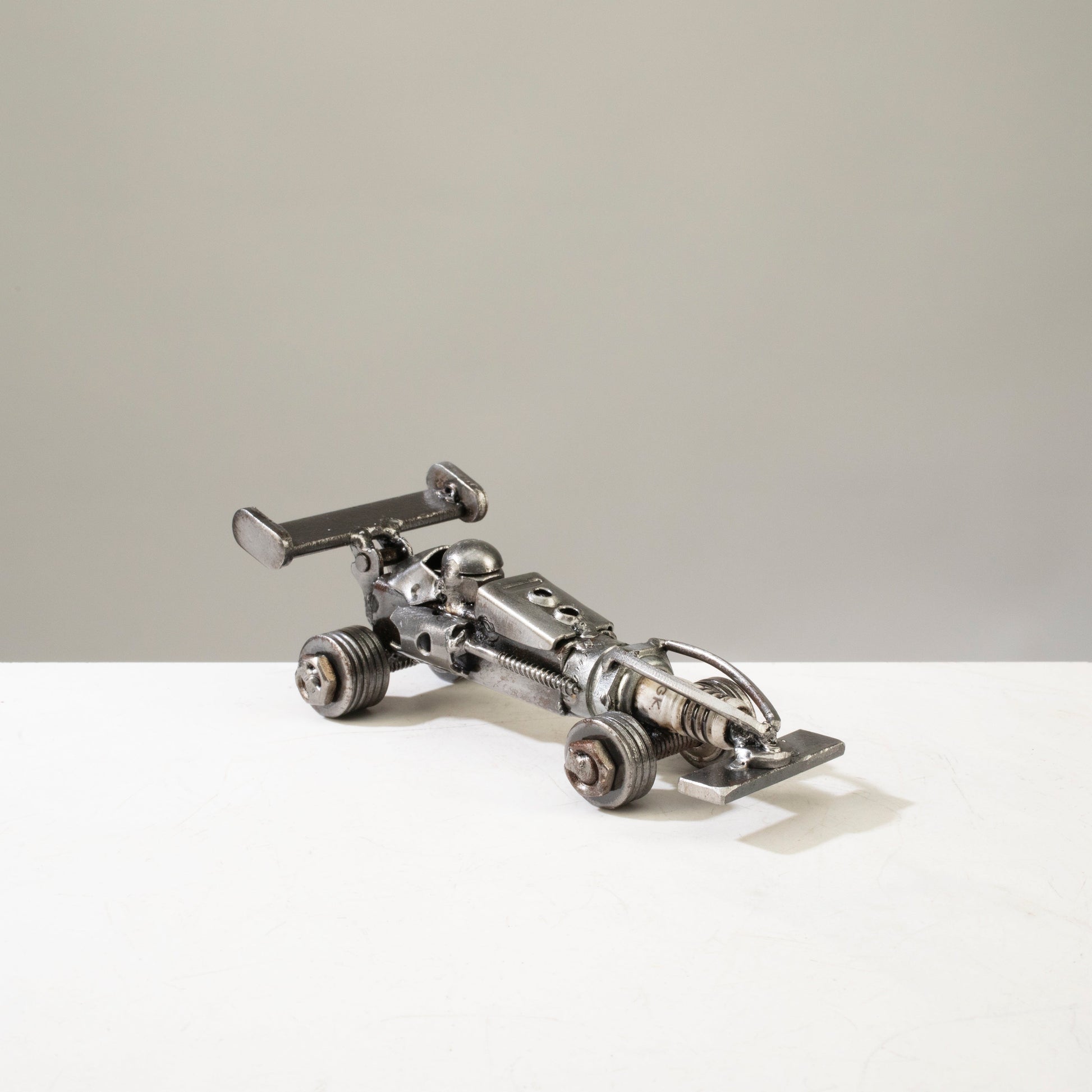 Mini F1 metal car rear view