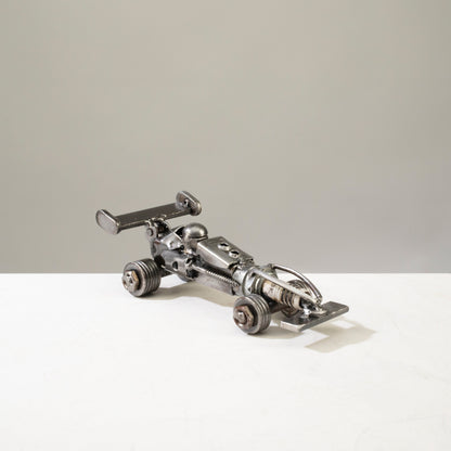 Mini F1 metal car rear view