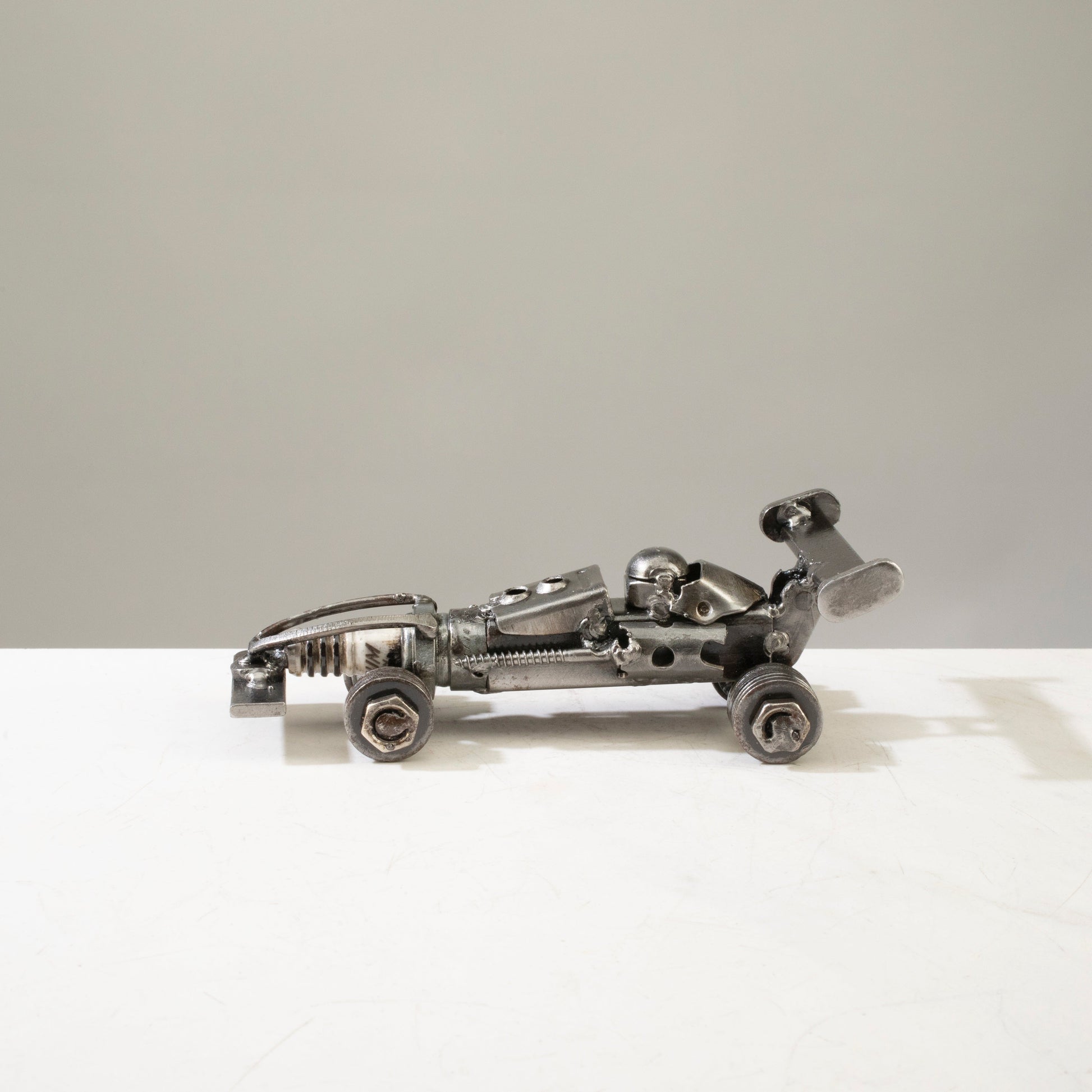 Mini F1 metal car front view