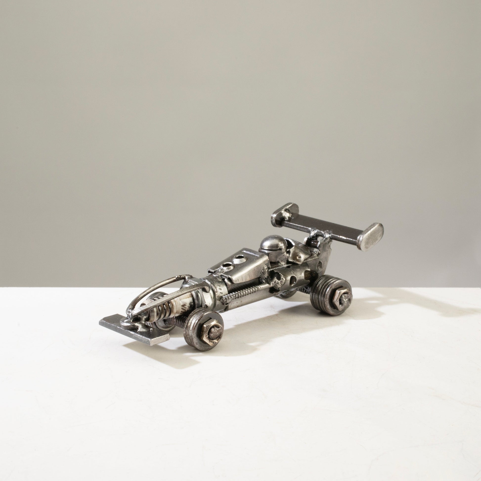 Mini F1 recycled metal car sculpture — Vault 88