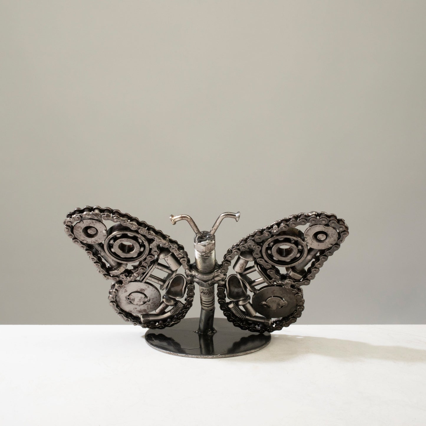 Monarch butterfly sculpture side view