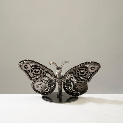 Monarch butterfly sculpture side view