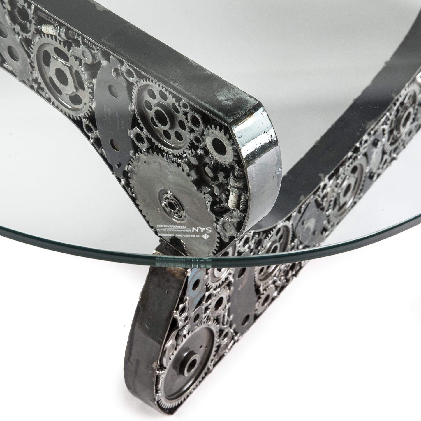 Noguchi style metal table base detail