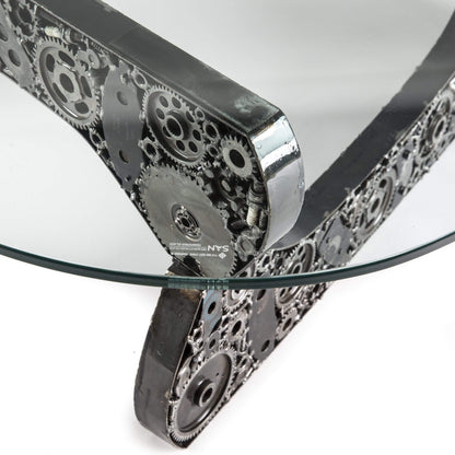 Noguchi style metal table base detail