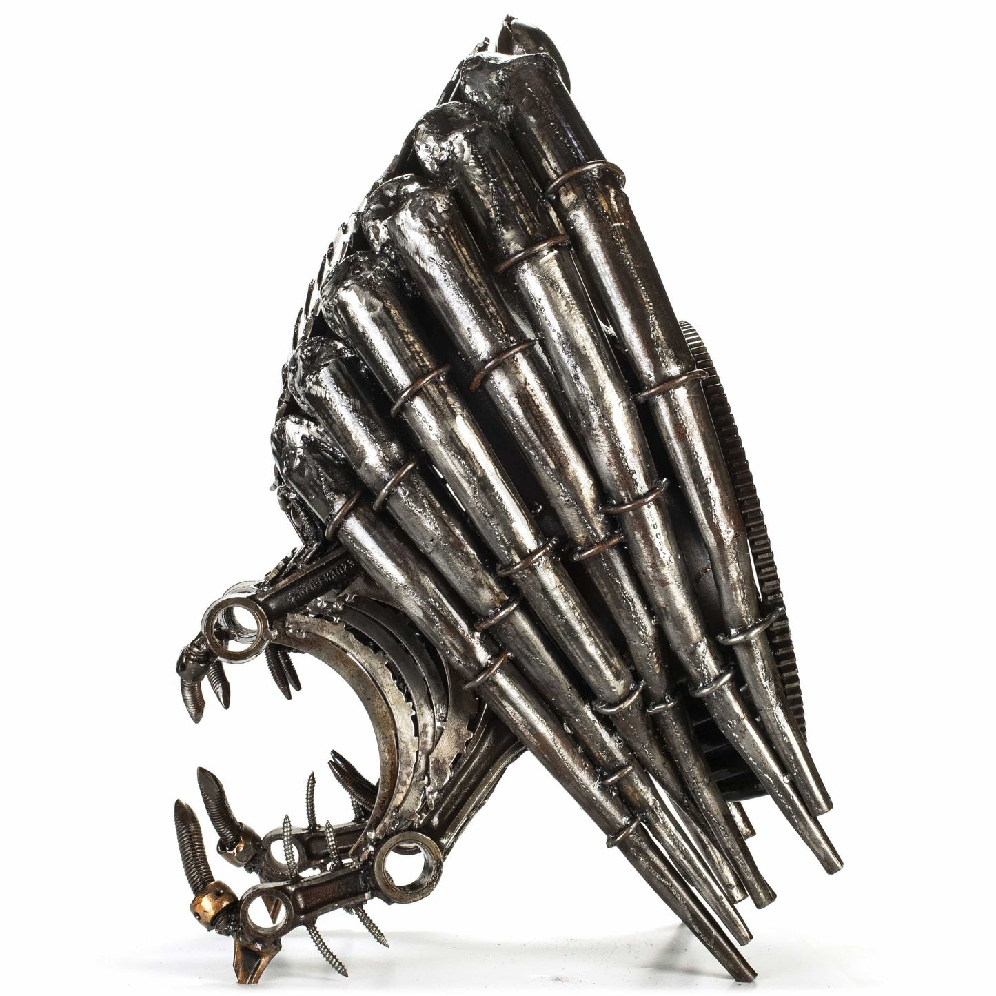 Predator head sculpture detail