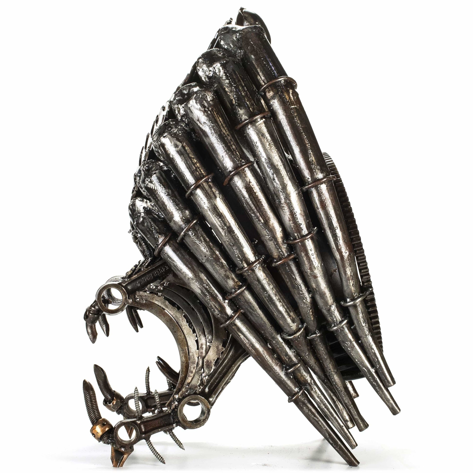 Predator head sculpture detail
