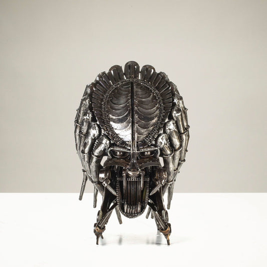 Predator inspired head recycled metal sculpture — Vault 88