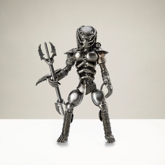 Predator inspired recycled metal sculpture — Vault 88