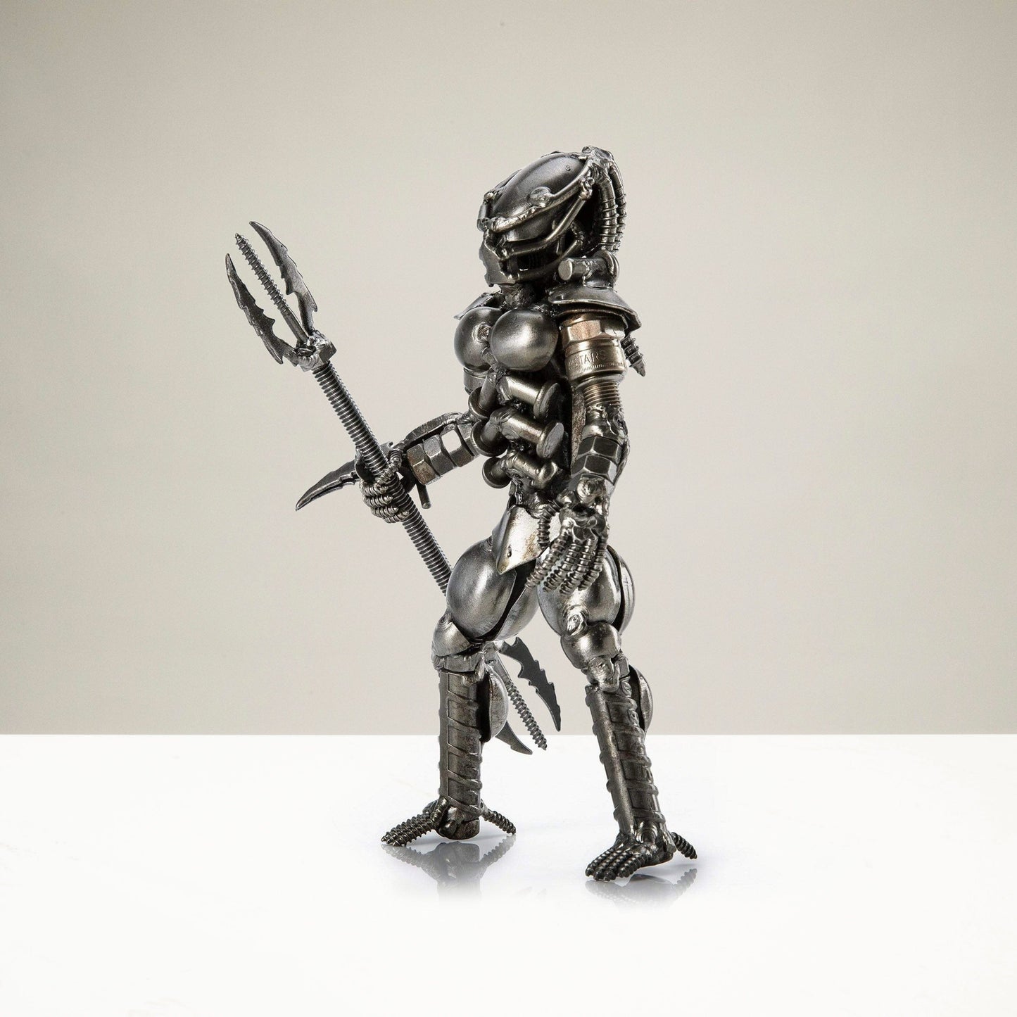 Predator metal sculpture detail