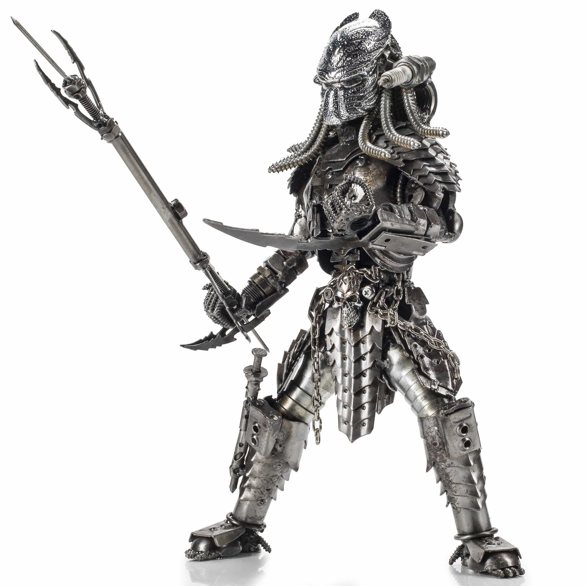 Predator brass sculpture detail