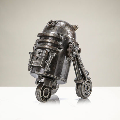 R2D2 inspired recycled metal sculpture — Vault 88