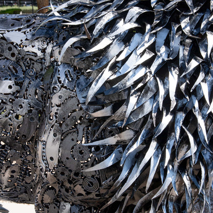 Roaring Lion sculpture full view