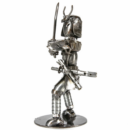 Samurai metal sculpture front view — Vault 88