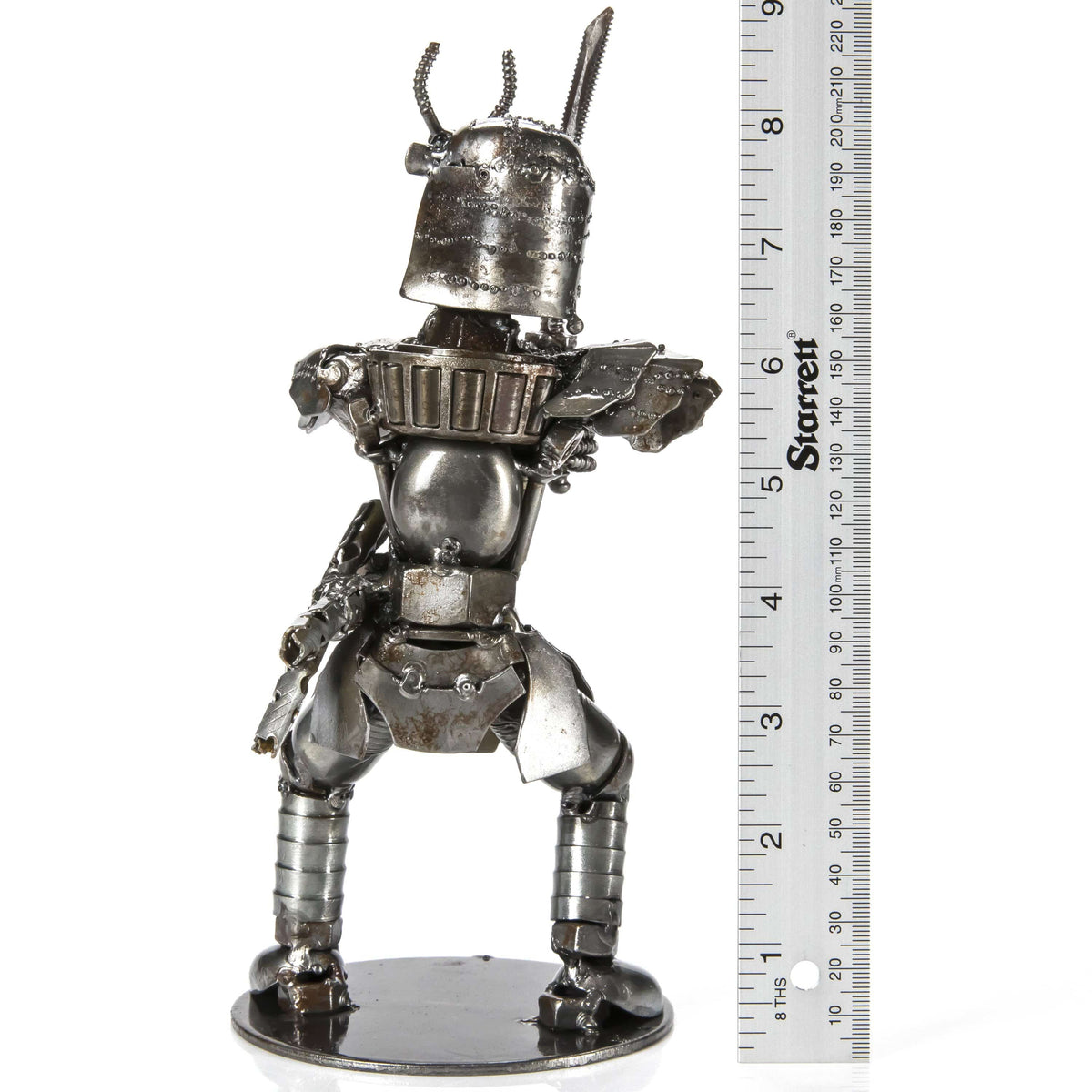 Samurai metal sculpture armor detail — Vault 88