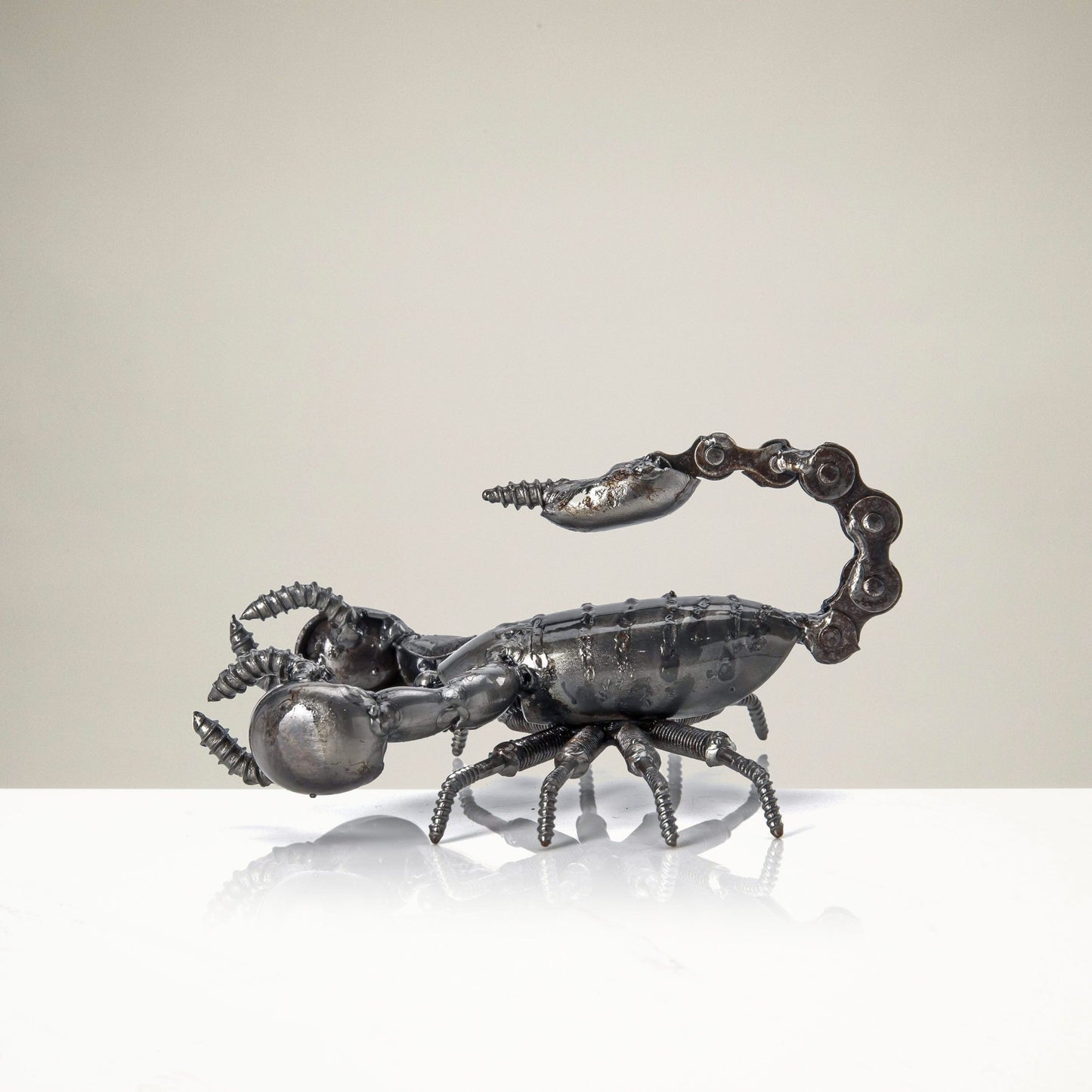 Scorpion metal sculpture detail