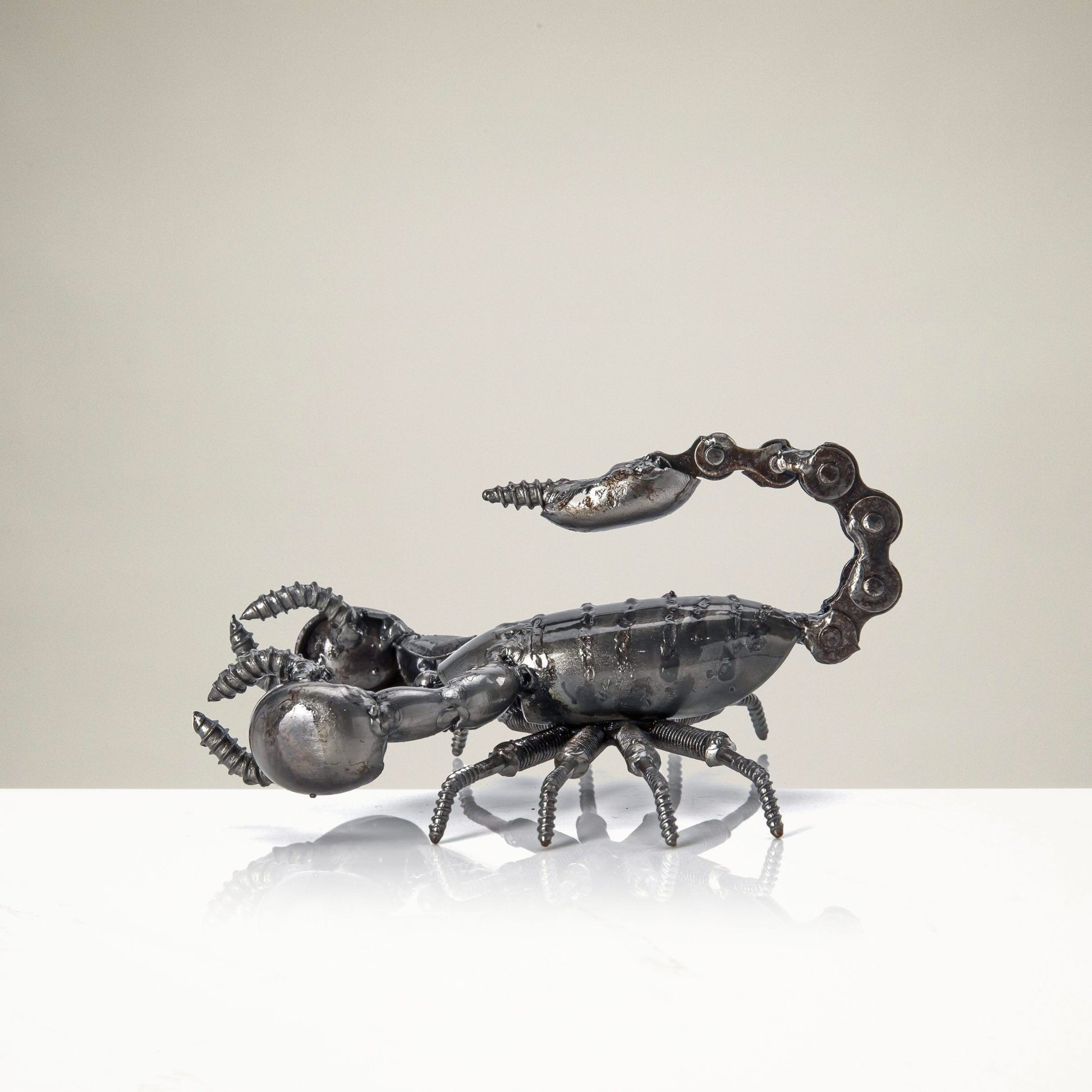 Scorpion metal sculpture detail