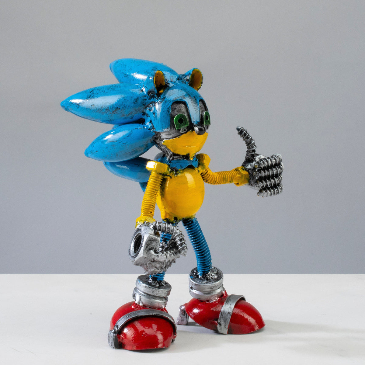 Sonic metal sculpture detail — Vault 88