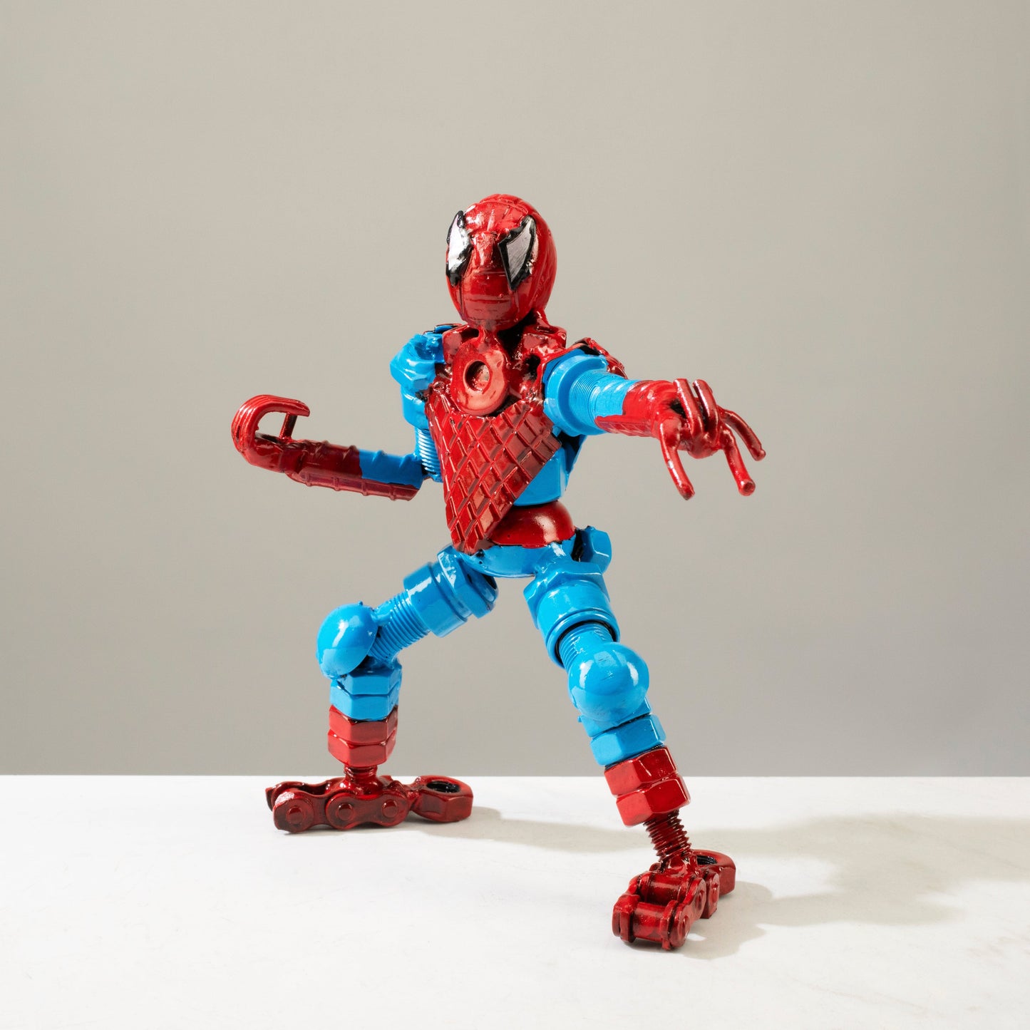 Spider Man inspired recycled metal sculpture — Vault 88