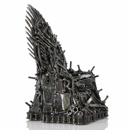 Throne metal sculpture side view