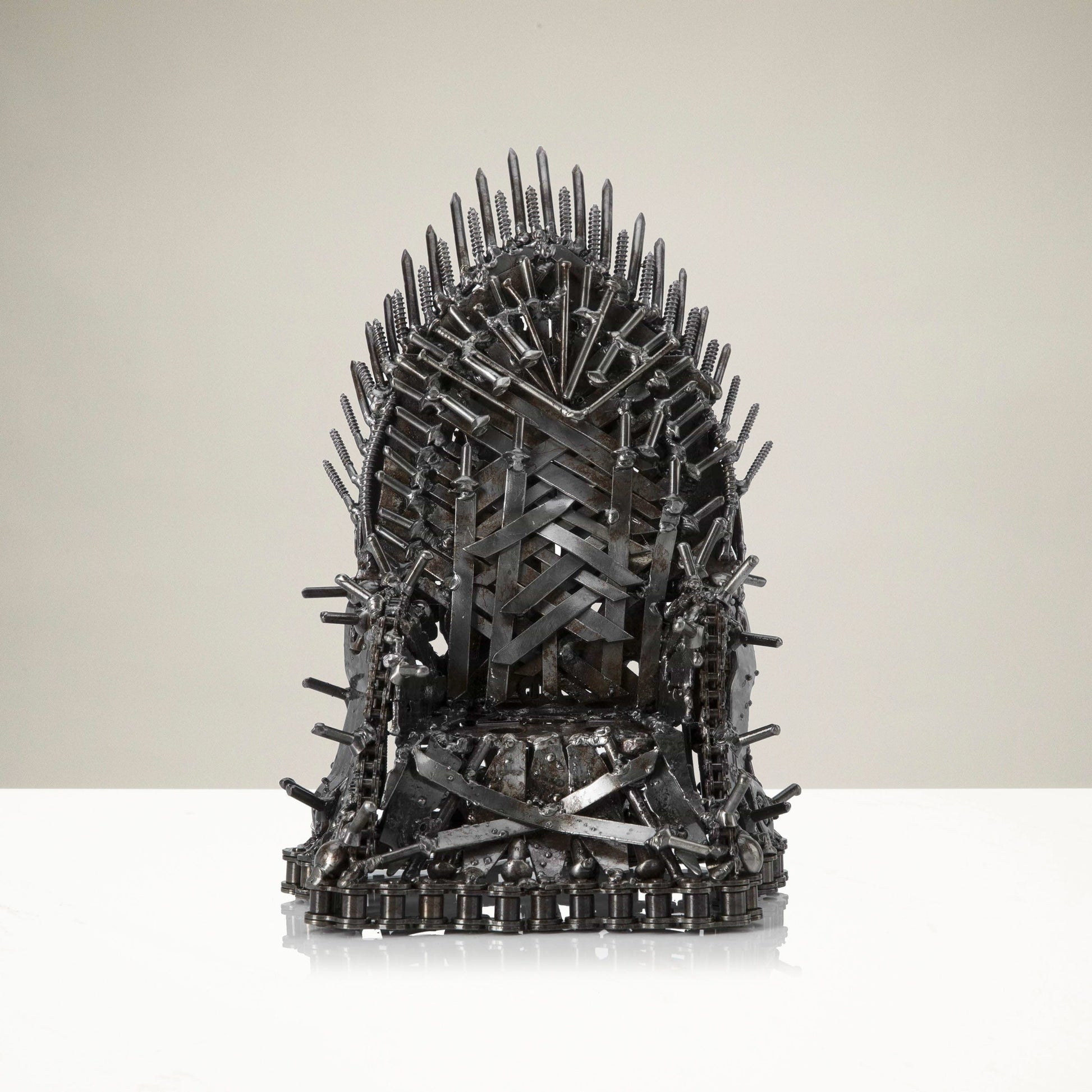 Throne inspired recycled metal sculpture — Vault 88