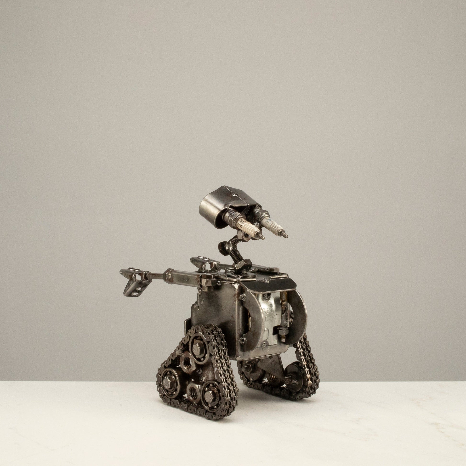Large Wall-E sculpture angle view