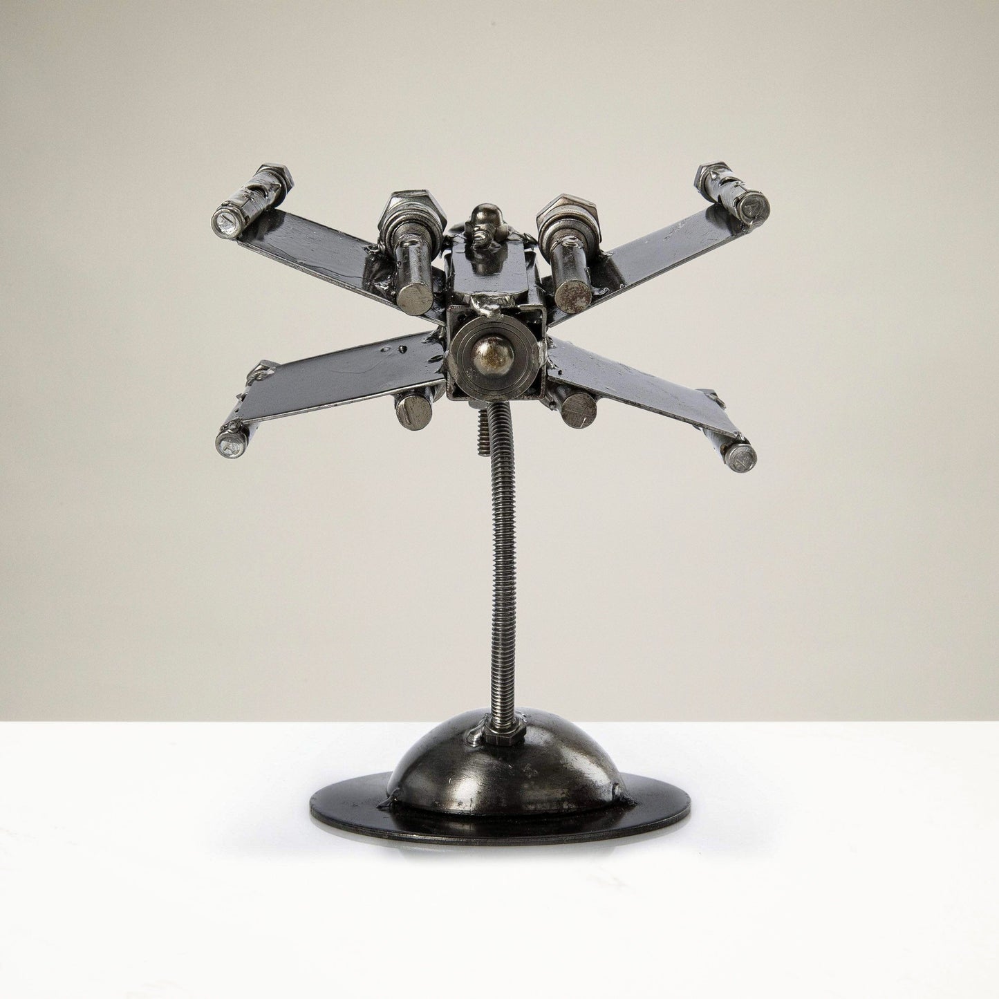 X-Wing metal sculpture detail