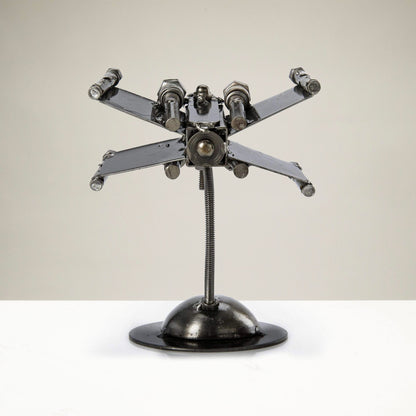 X-Wing metal sculpture detail