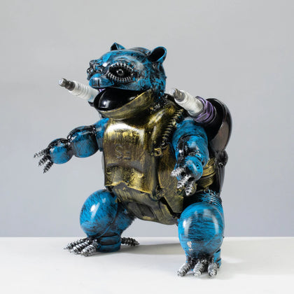 Blastoise Pokemon Inspired Recycled Metal Sculpture
